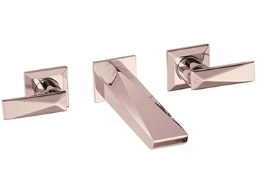 Hemsby Wall Mounted Basin Mixer Rose Gold