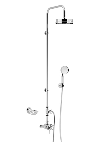 Somersby Exposed Thermostatic Dual Control Shower Valve with Deluxe Fixed Riser Kit and Diverter to Handset Chrome