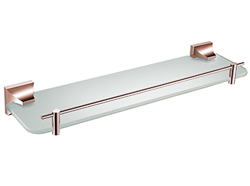 Chancery Single Glass Shelf Rose Gold