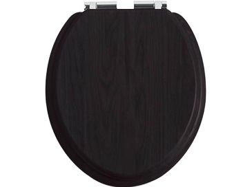 Toilet Seat Soft Close Chrome Hinge Black
