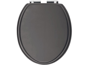 Toilet Seat Soft Close Chrome Hinge Graphite