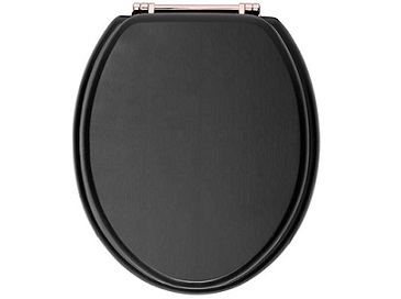 Toilet Seat Rose Gold Hinge Graphite