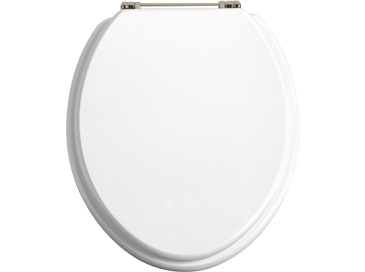 Toilet Seat Vintage Gold Hinges White Gloss