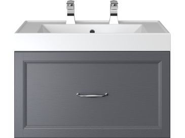 Caversham 700mm Wall Hung Vanity Unit 1 Drawer Graphite