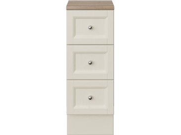Caversham 300mm 3 Drawer Base Unit Ivory Lace