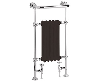 Baby Clifton Heated Towel Rail Chrome Black Bars