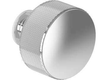 Chrome & Knurling Pattern Door Knob