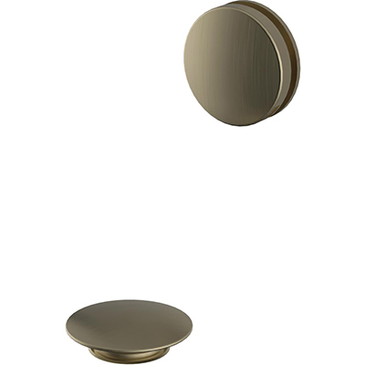 Push Button Bath PU Waste Brushed Brass