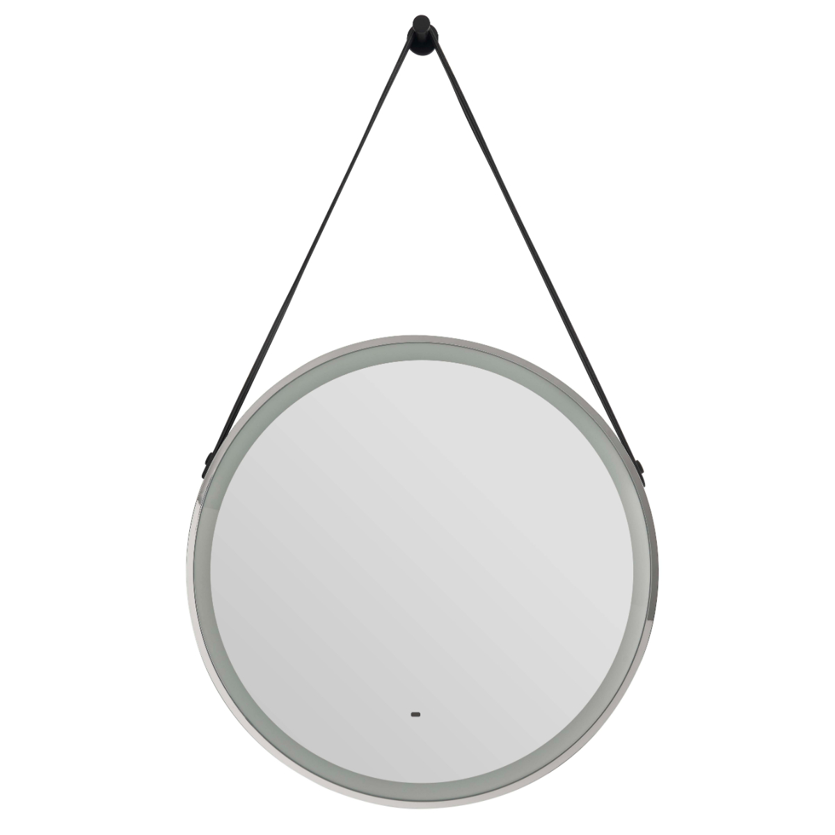 Amberley Illuminated Circular Mirror (with Hanging Strap) 800mm Black