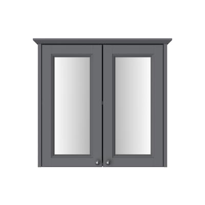 Caversham Double Door Mirror Wall Cabinet - Graphite