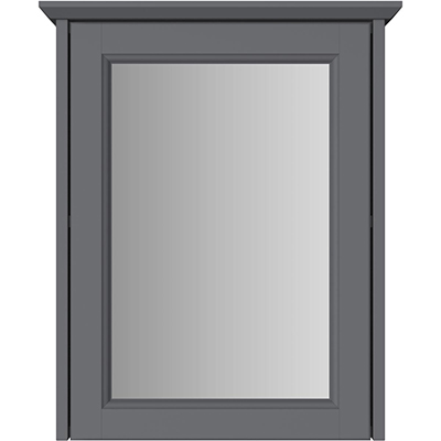 Caversham Single Door Mirror Wall Cabinet - Graphite