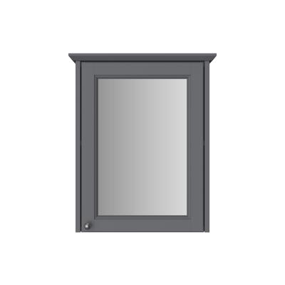 Caversham Single Door Mirror Wall Cabinet - Graphite