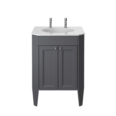 Caversham Freestanding Granley Vanity Unit - Graphite