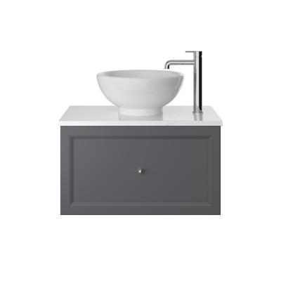 Caversham 700mm Wall Hung One Drawer Vanity - Graphite