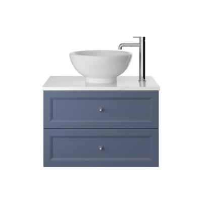 Caversham 700mm Wall Hung Two Drawer Vanity - Maritime Blue