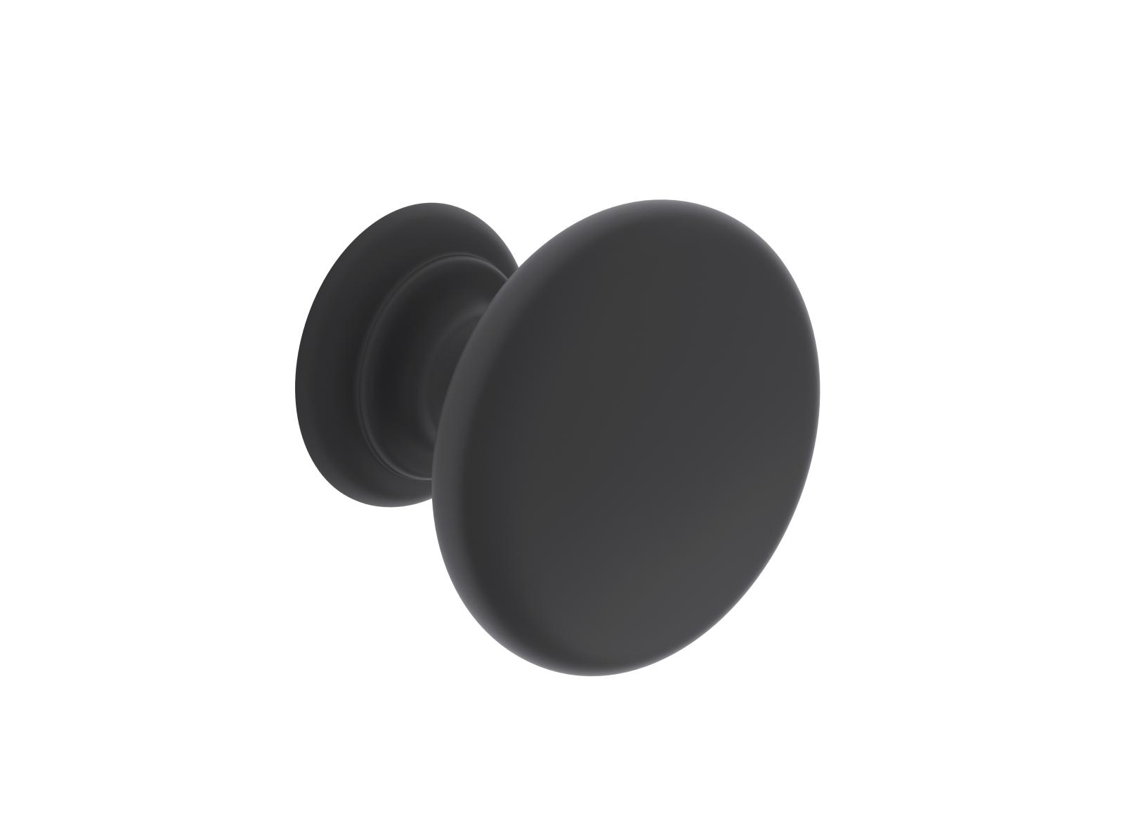 Round Knob 38mm Black