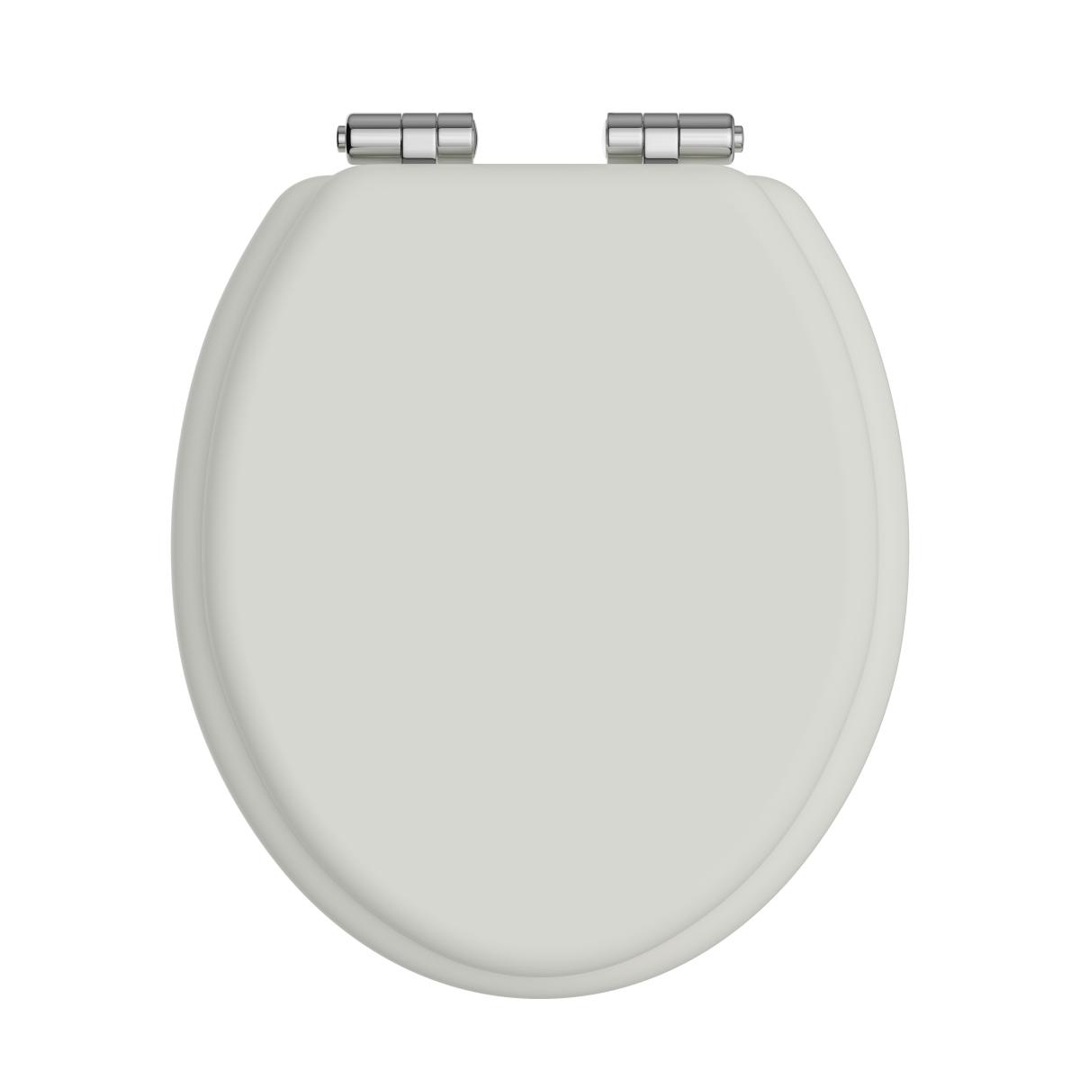 Toilet Seat Soft Close Chrome Hinges - Chantilly