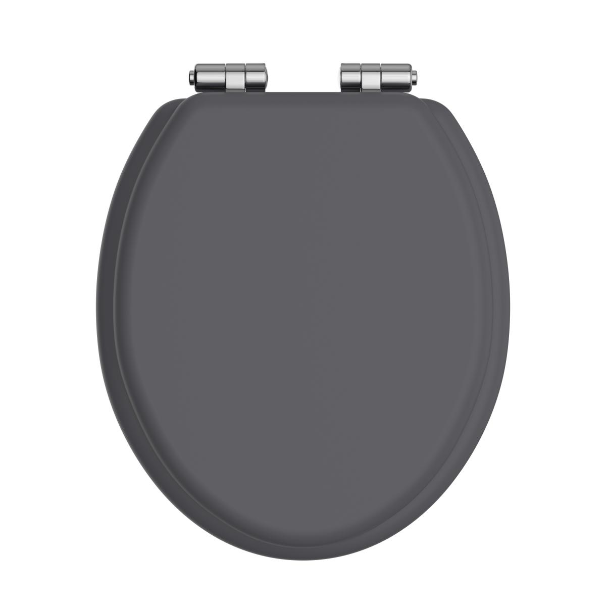 Toilet Seat Soft Close Chrome Hinges - Graphite