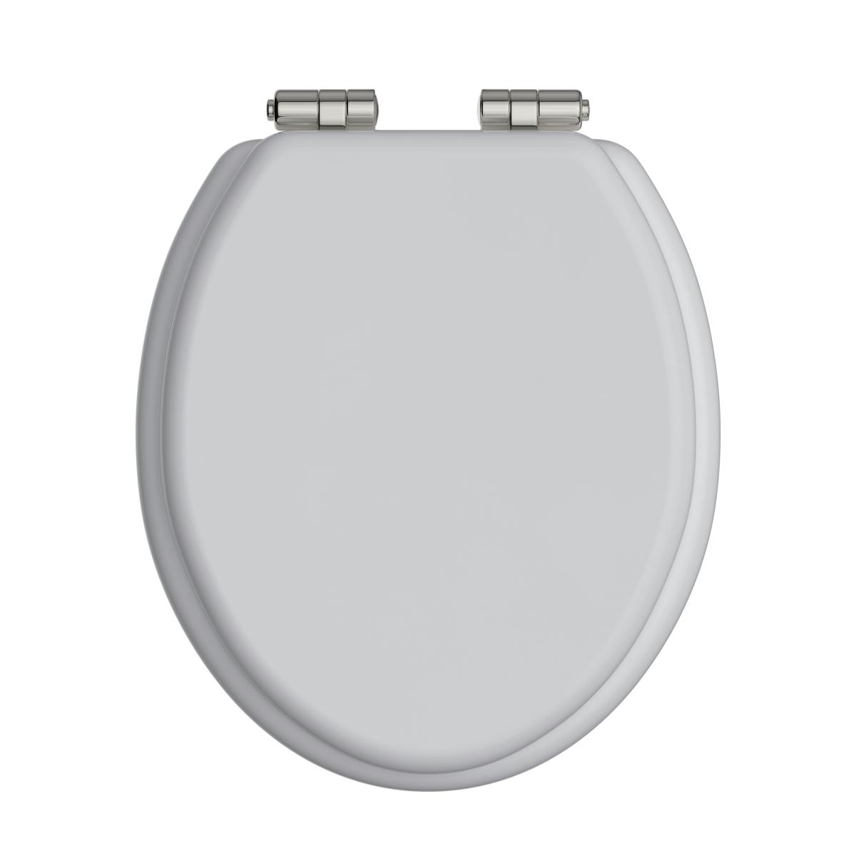 Toilet Seat Soft Close Vintage Gold Hinges - White Gloss
