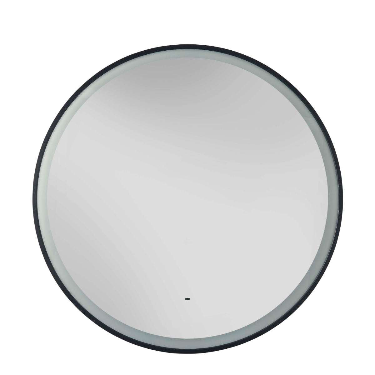 Newick Illuminated Circular Mirror 590mm Black