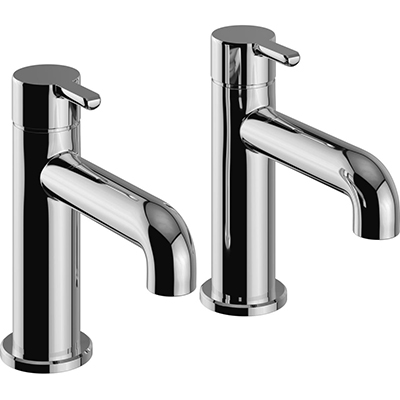 Dartmouth Basin Pillar Taps Chrome