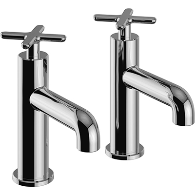 Salcombe Basin Pillar Taps Chrome