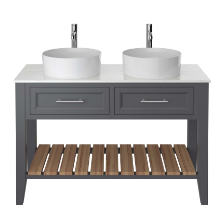 Broughton 1200mm double basin washstand Graphite