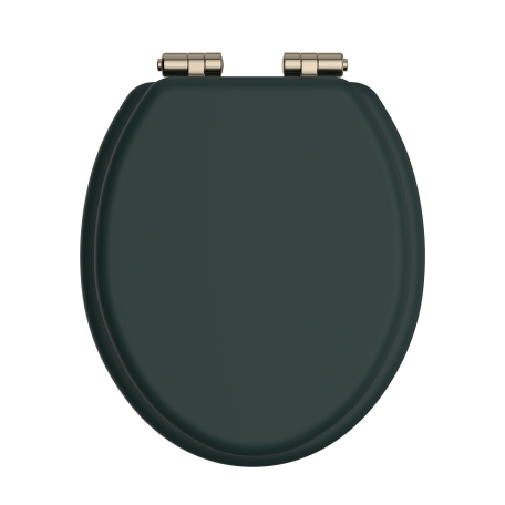 Toilet Seat Soft Close Vintage Gold Hinges - Classic Green